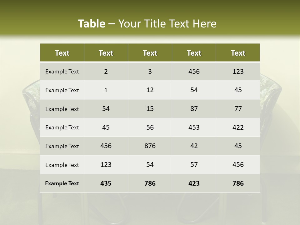 A Table With Two Chairs And Plates On It PowerPoint Template