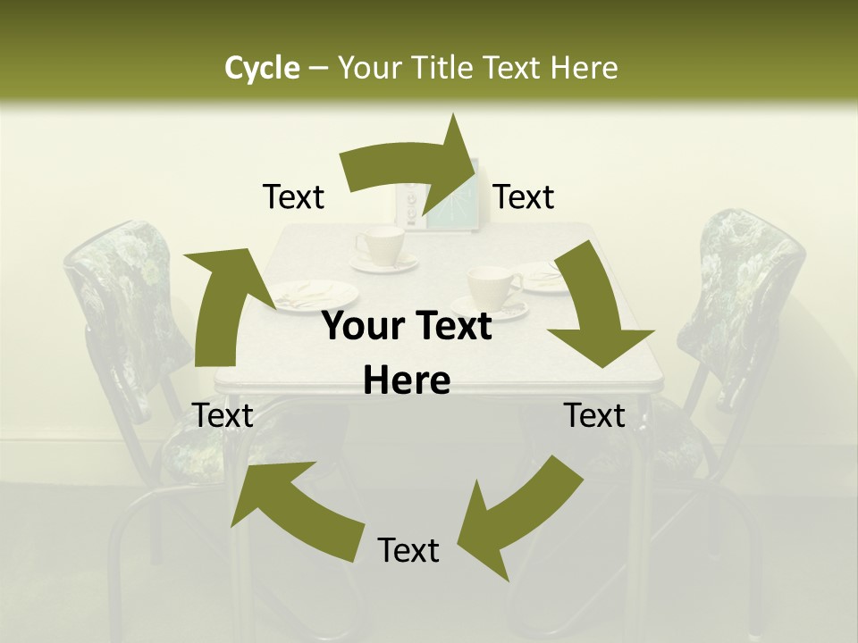 A Table With Two Chairs And Plates On It PowerPoint Template