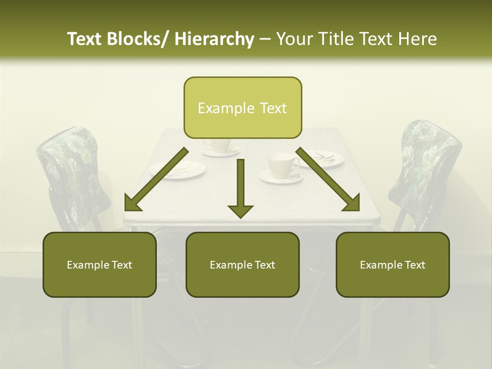 A Table With Two Chairs And Plates On It PowerPoint Template
