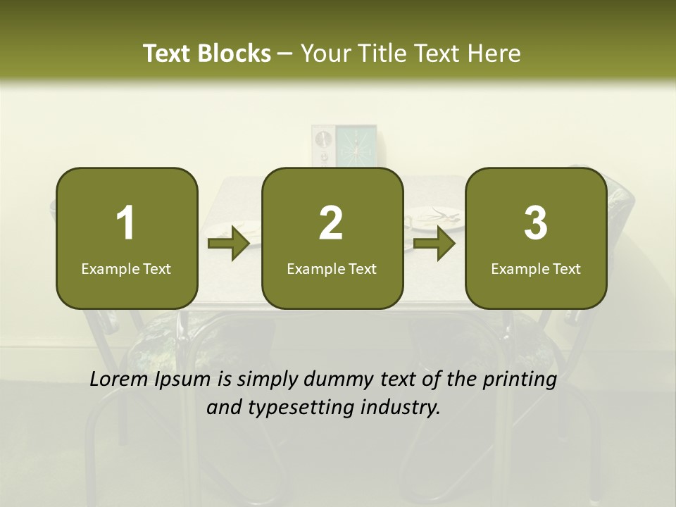 A Table With Two Chairs And Plates On It PowerPoint Template