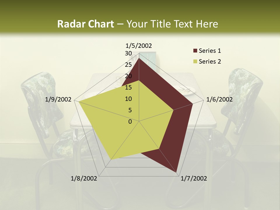A Table With Two Chairs And Plates On It PowerPoint Template
