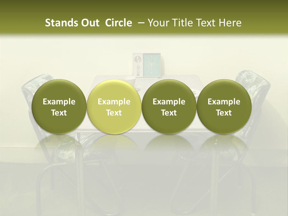 A Table With Two Chairs And Plates On It PowerPoint Template