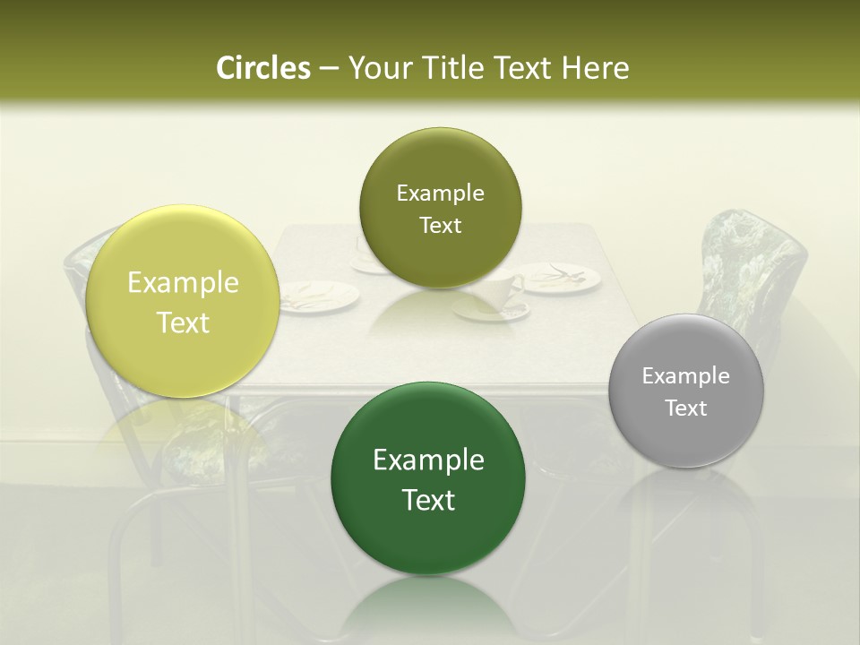 A Table With Two Chairs And Plates On It PowerPoint Template