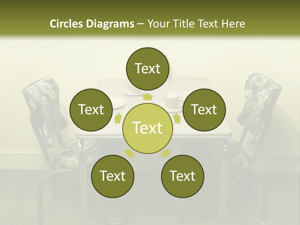 A Table With Two Chairs And Plates On It PowerPoint Template