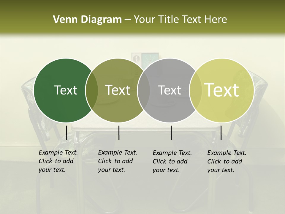 A Table With Two Chairs And Plates On It PowerPoint Template