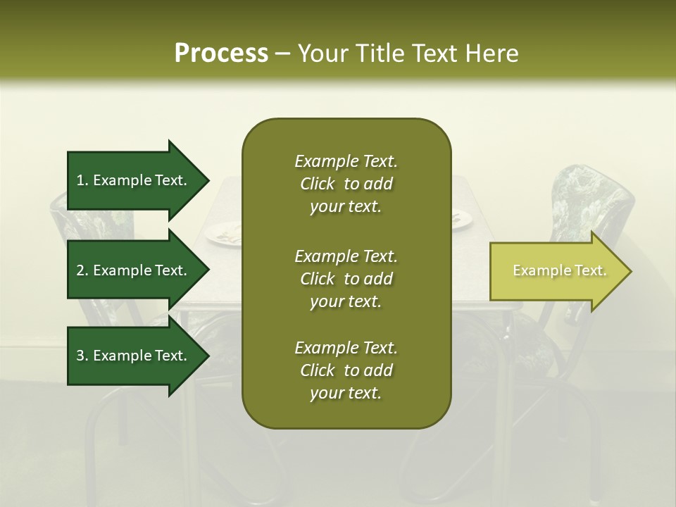A Table With Two Chairs And Plates On It PowerPoint Template