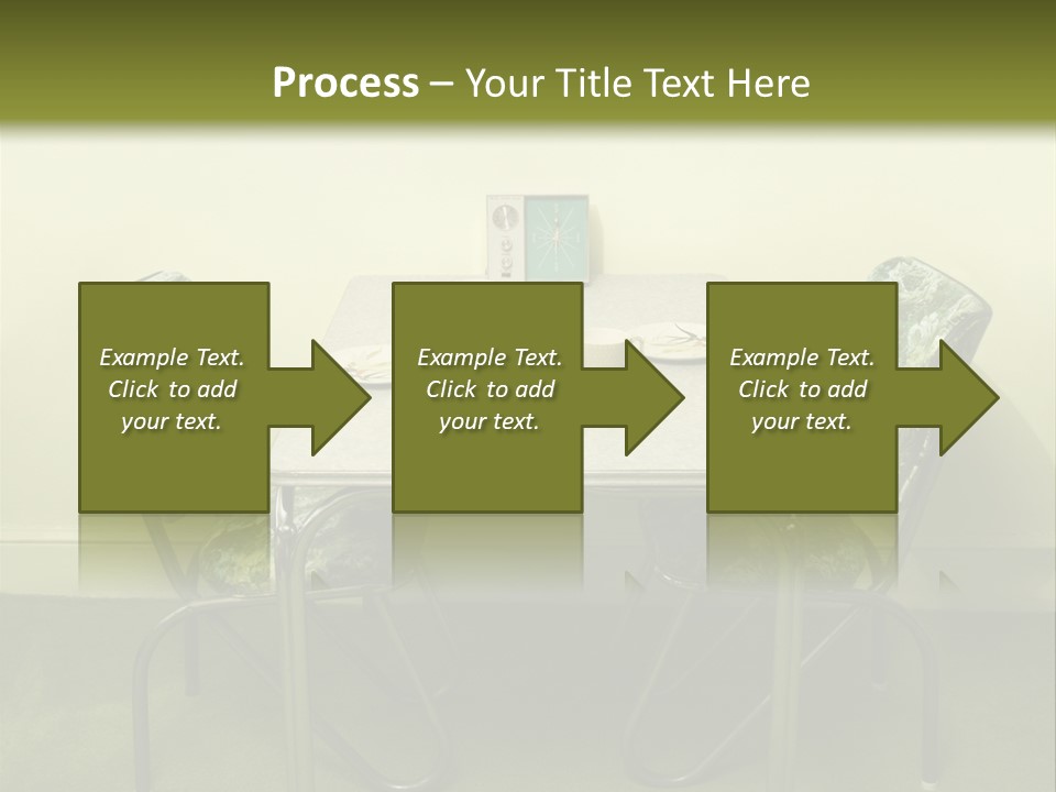 A Table With Two Chairs And Plates On It PowerPoint Template