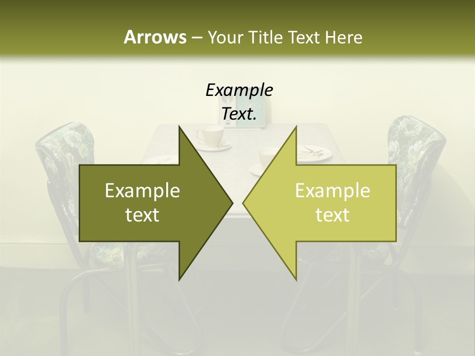 A Table With Two Chairs And Plates On It PowerPoint Template