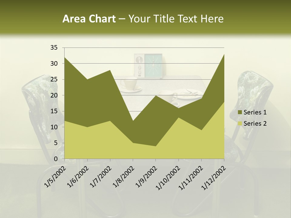 A Table With Two Chairs And Plates On It PowerPoint Template