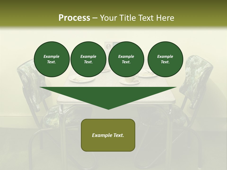 A Table With Two Chairs And Plates On It PowerPoint Template
