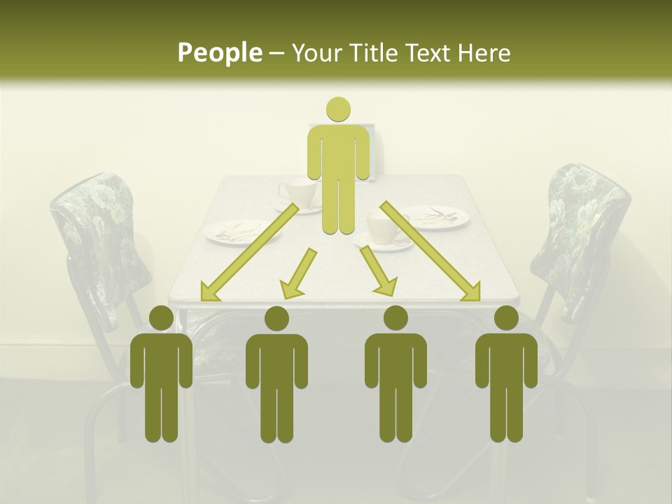 A Table With Two Chairs And Plates On It PowerPoint Template