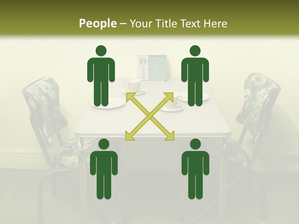 A Table With Two Chairs And Plates On It PowerPoint Template