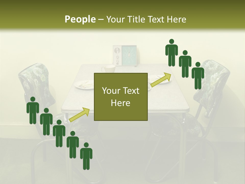 A Table With Two Chairs And Plates On It PowerPoint Template