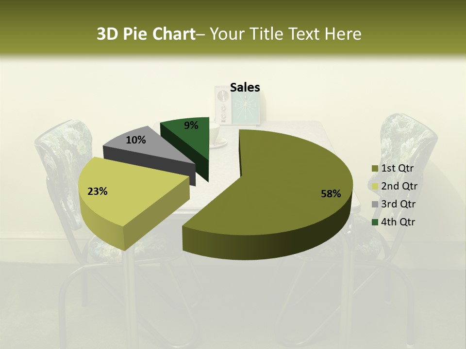 A Table With Two Chairs And Plates On It PowerPoint Template