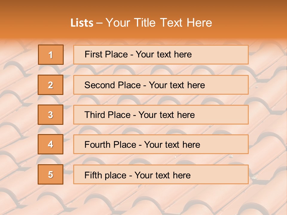 Roof Tiles Used As A Background PowerPoint Template
