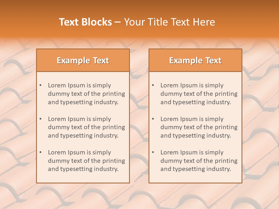 Roof Tiles Used As A Background PowerPoint Template