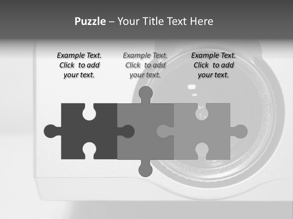 Detailed View Of A Home Cinema Projector/Beamer [High Key] PowerPoint Template