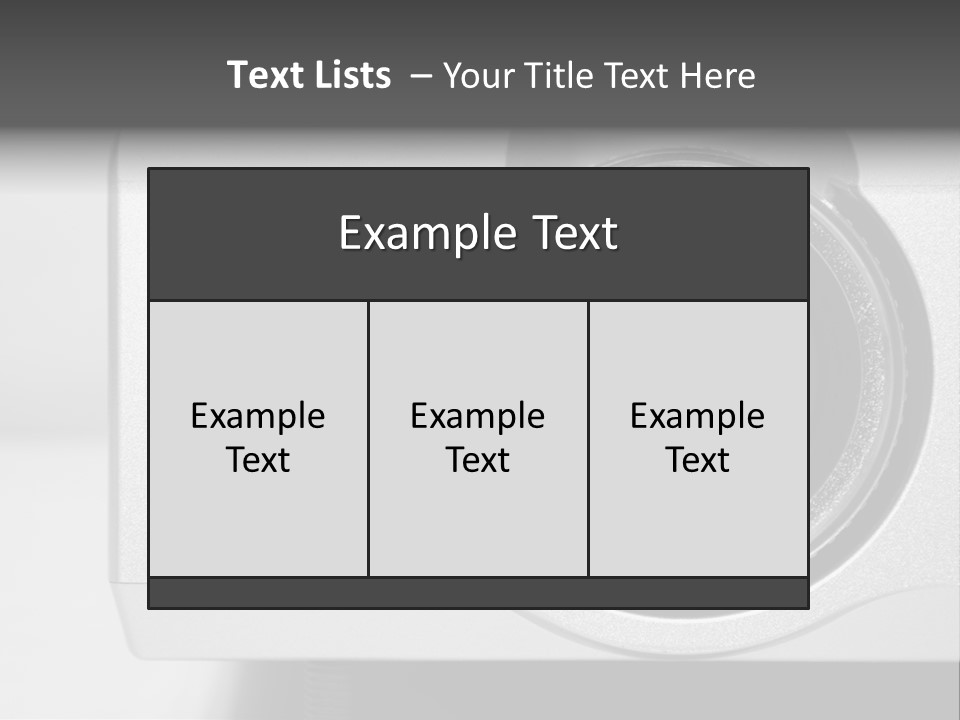 Detailed View Of A Home Cinema Projector/Beamer [High Key] PowerPoint Template