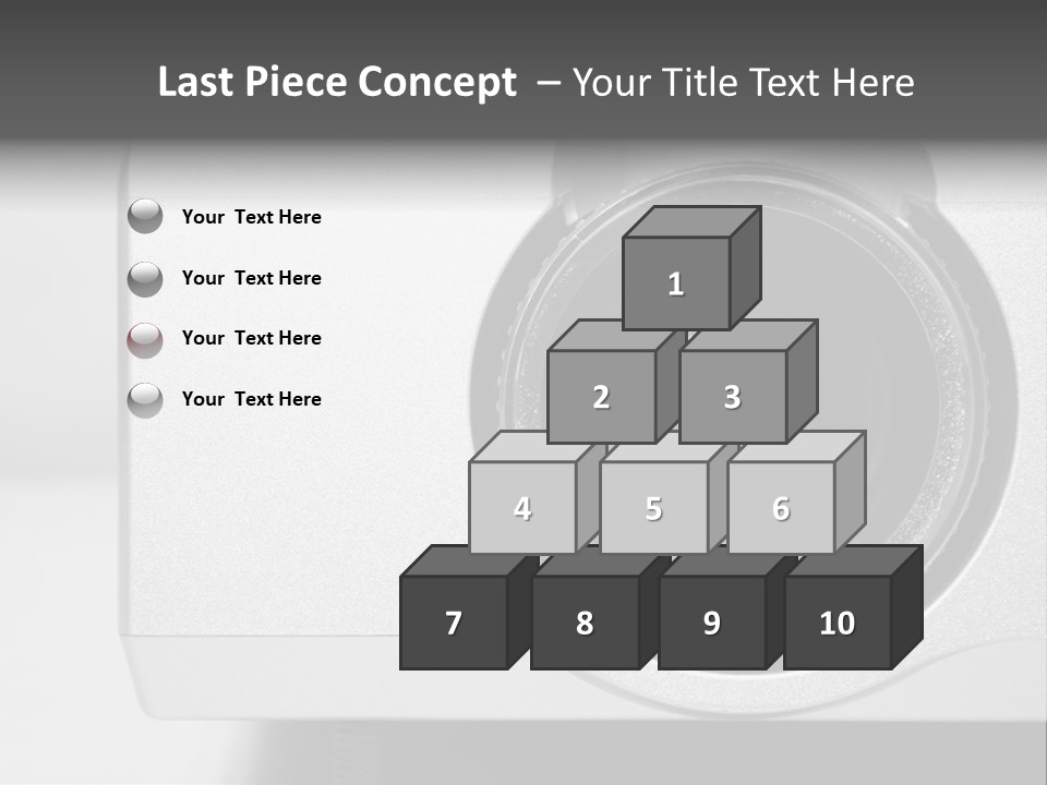 Detailed View Of A Home Cinema Projector/Beamer [High Key] PowerPoint Template