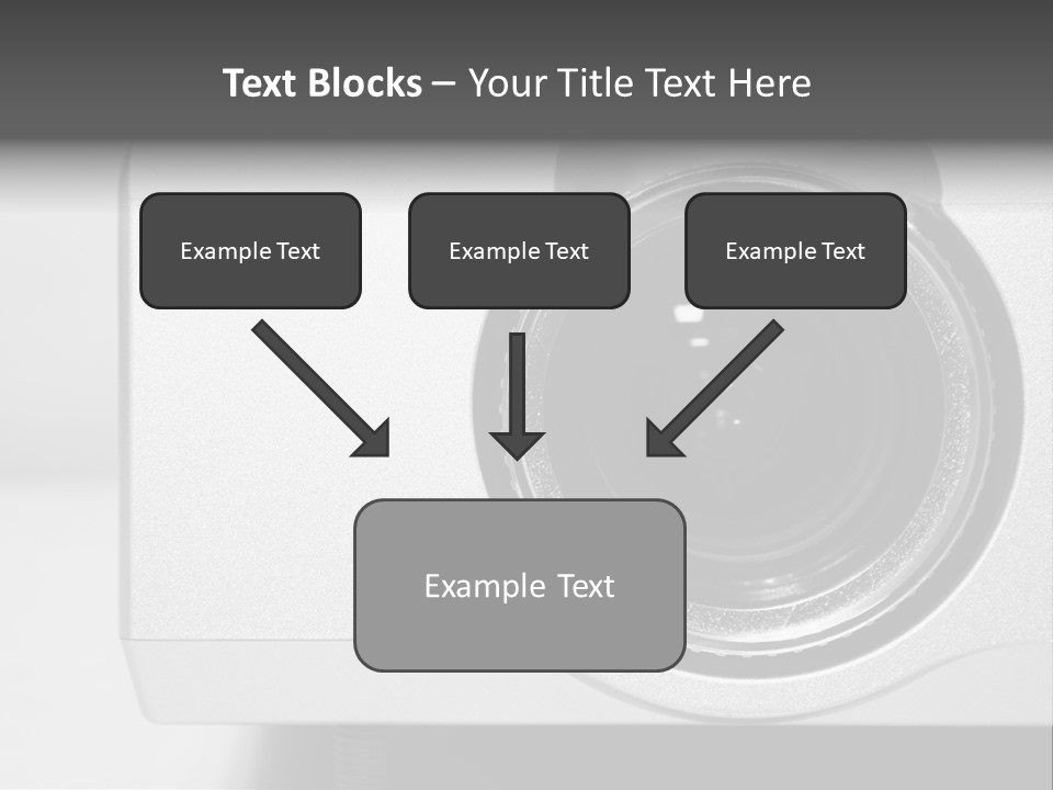 Detailed View Of A Home Cinema Projector/Beamer [High Key] PowerPoint Template