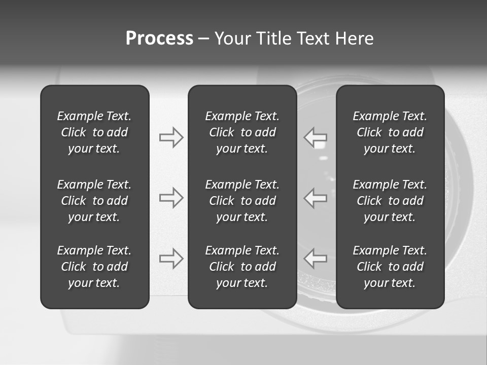 Detailed View Of A Home Cinema Projector/Beamer [High Key] PowerPoint Template
