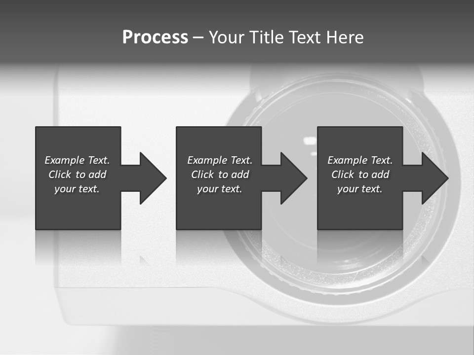 Detailed View Of A Home Cinema Projector/Beamer [High Key] PowerPoint Template