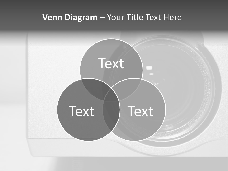 Detailed View Of A Home Cinema Projector/Beamer [High Key] PowerPoint Template