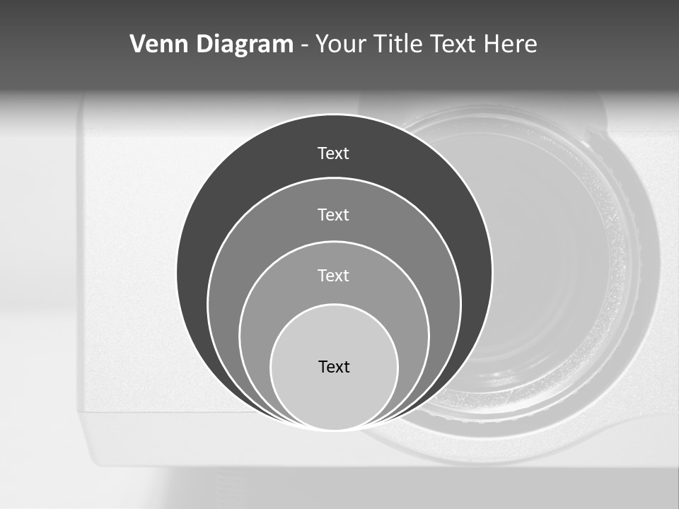Detailed View Of A Home Cinema Projector/Beamer [High Key] PowerPoint Template
