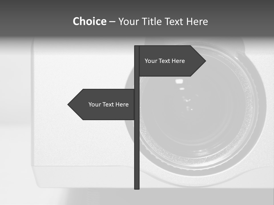 Detailed View Of A Home Cinema Projector/Beamer [High Key] PowerPoint Template