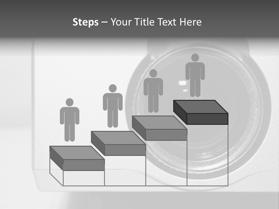 Detailed View Of A Home Cinema Projector/Beamer [High Key] PowerPoint Template