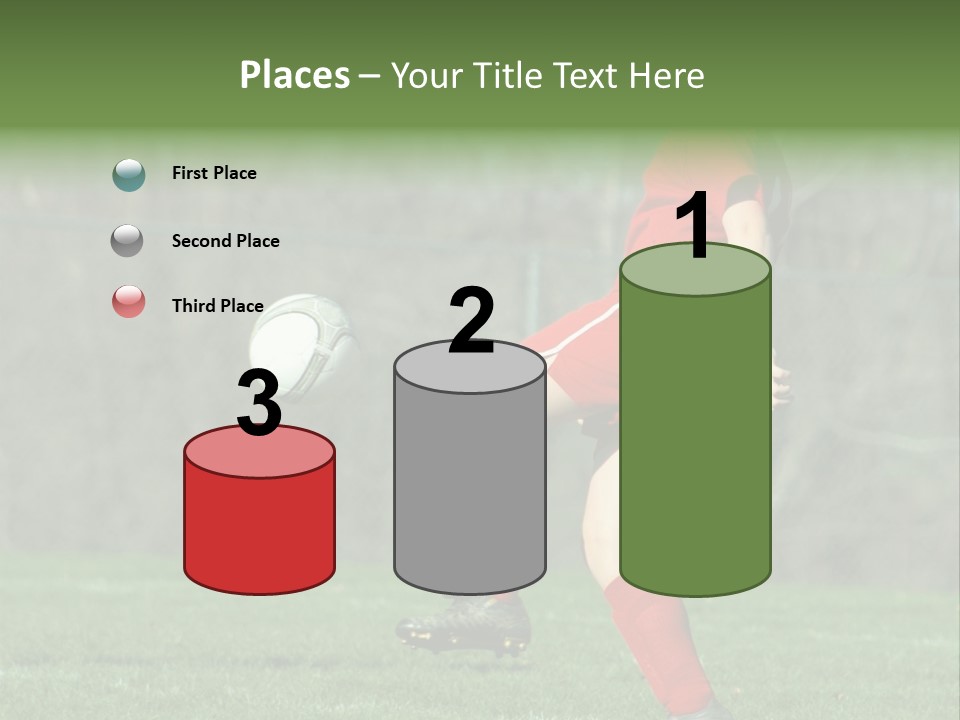 Girl On Soccer Field 22 PowerPoint Template