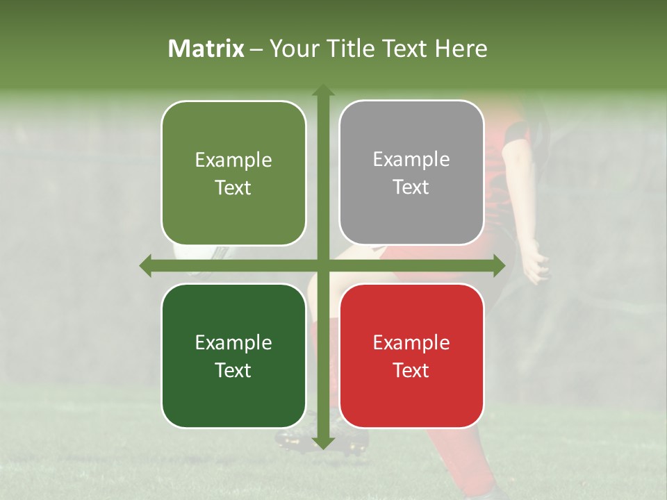 Girl On Soccer Field 22 PowerPoint Template