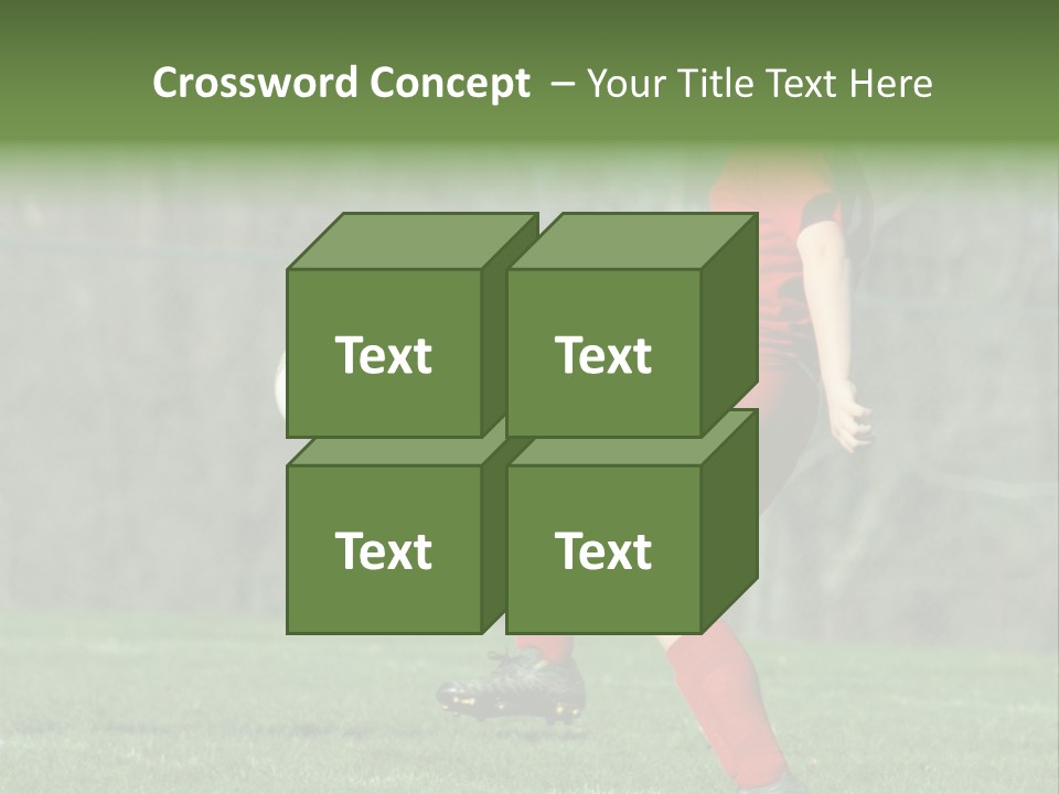 Girl On Soccer Field 22 PowerPoint Template