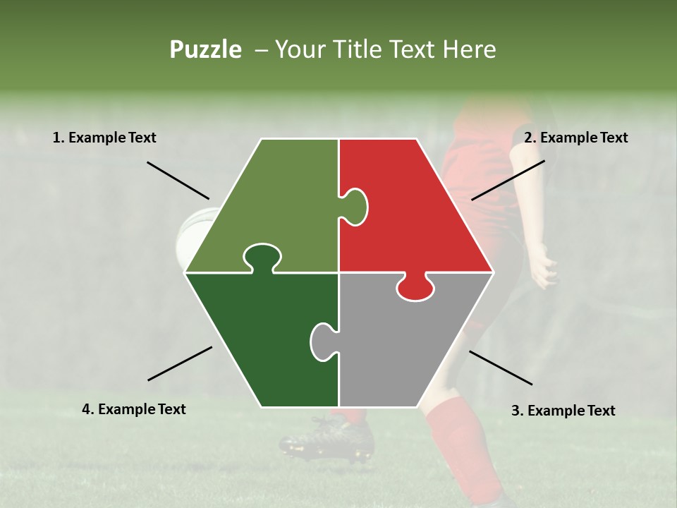 Girl On Soccer Field 22 PowerPoint Template