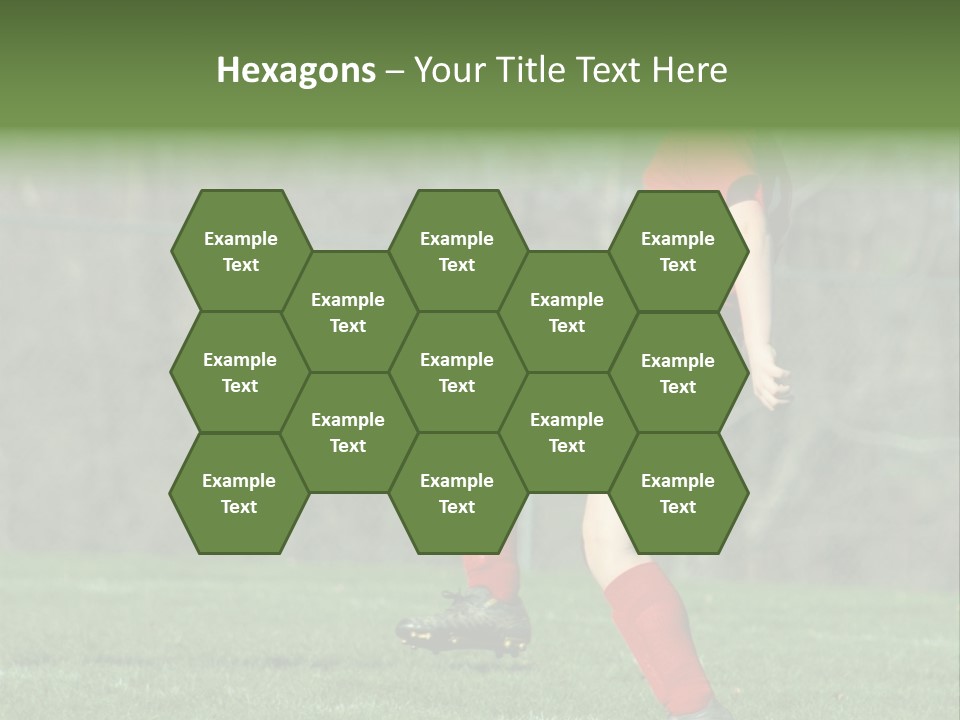 Girl On Soccer Field 22 PowerPoint Template