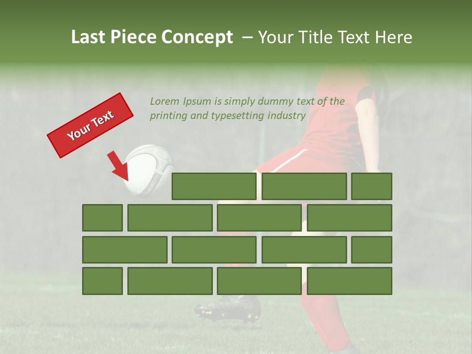 Girl On Soccer Field 22 PowerPoint Template