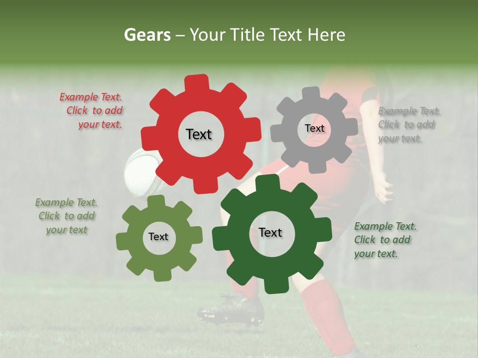 Girl On Soccer Field 22 PowerPoint Template