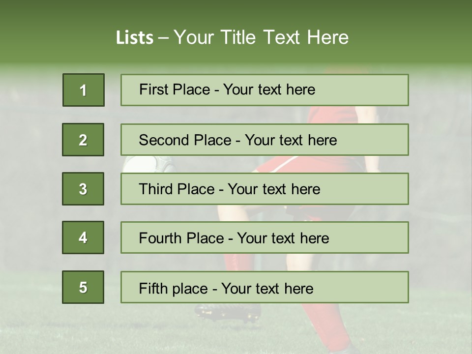 Girl On Soccer Field 22 PowerPoint Template