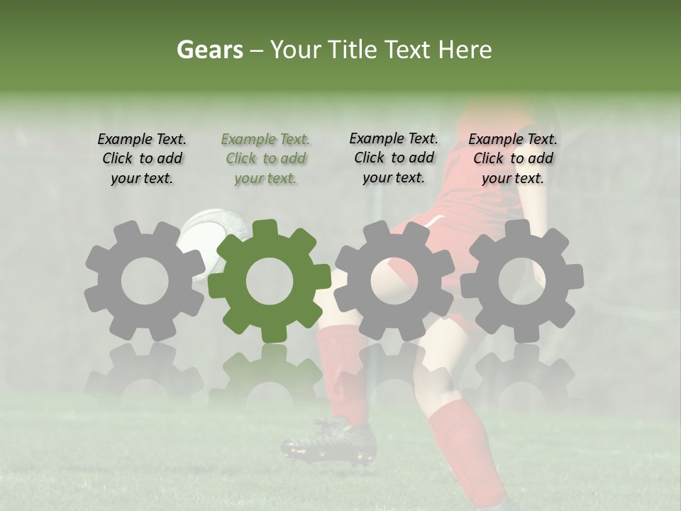 Girl On Soccer Field 22 PowerPoint Template