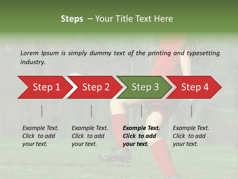 Girl On Soccer Field 22 PowerPoint Template