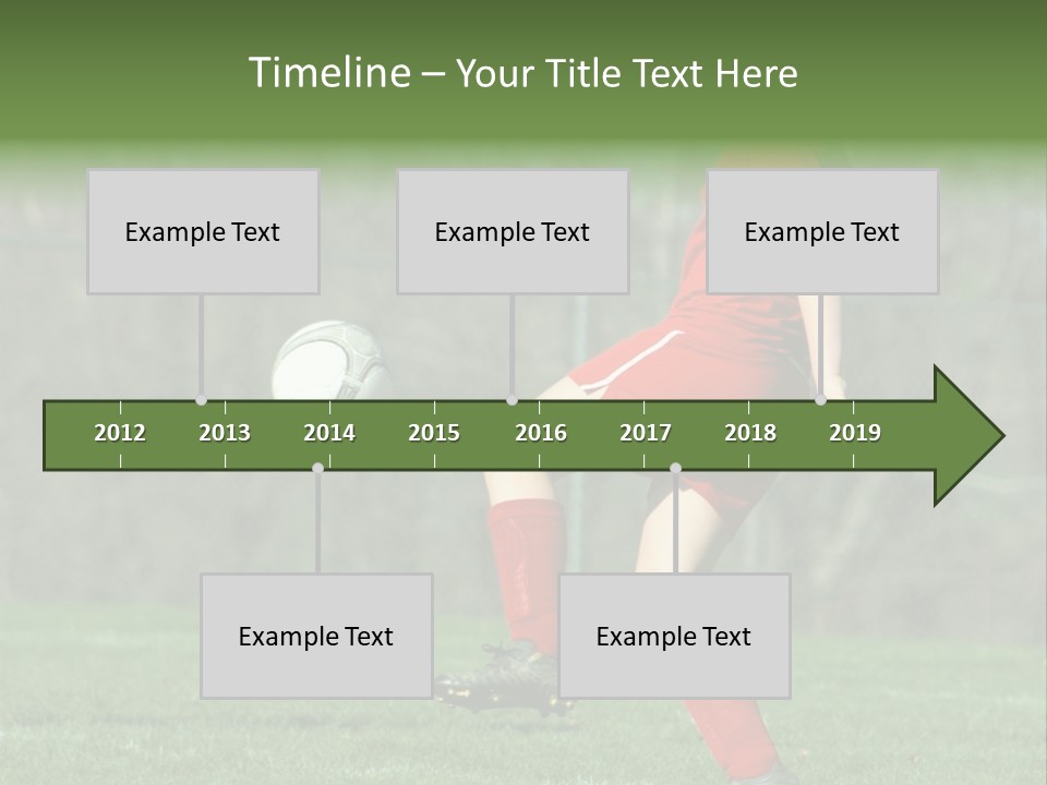 Girl On Soccer Field 22 PowerPoint Template