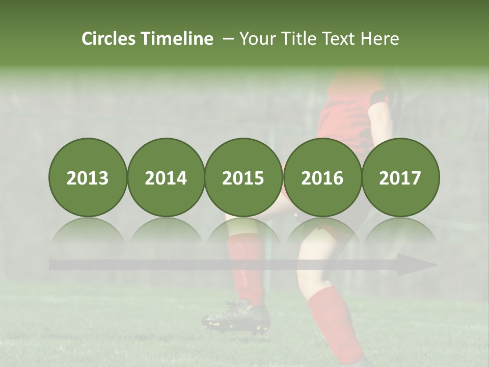 Girl On Soccer Field 22 PowerPoint Template