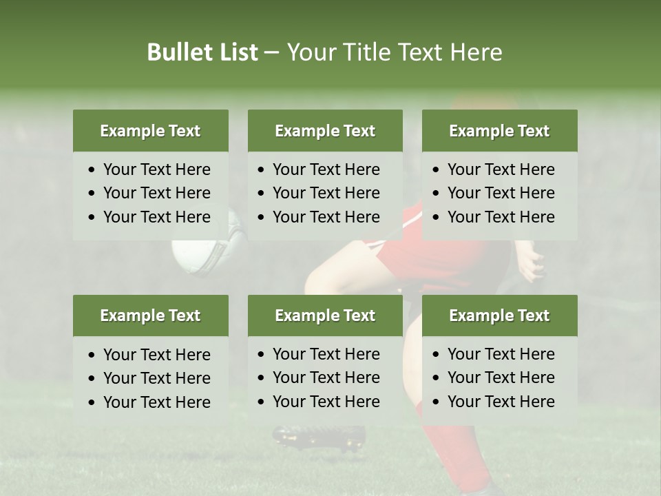 Girl On Soccer Field 22 PowerPoint Template