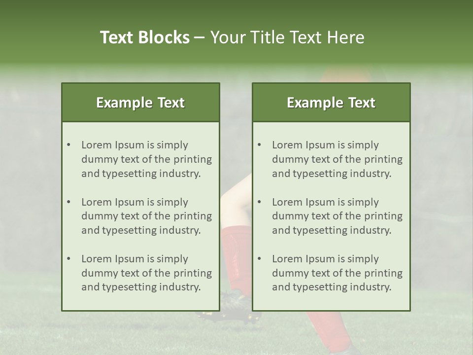 Girl On Soccer Field 22 PowerPoint Template