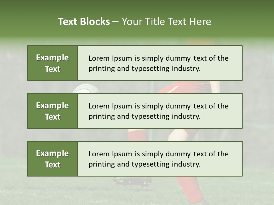 Girl On Soccer Field 22 PowerPoint Template