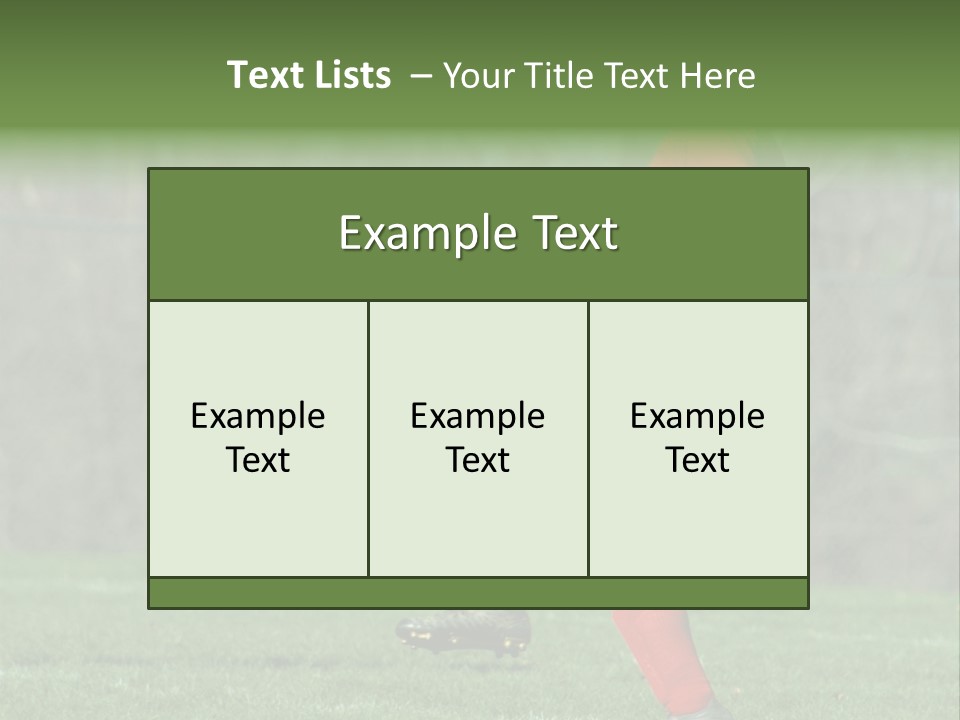 Girl On Soccer Field 22 PowerPoint Template