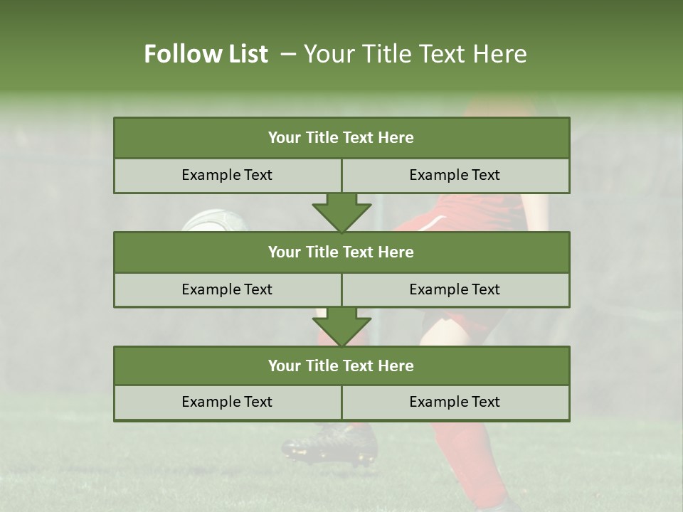 Girl On Soccer Field 22 PowerPoint Template