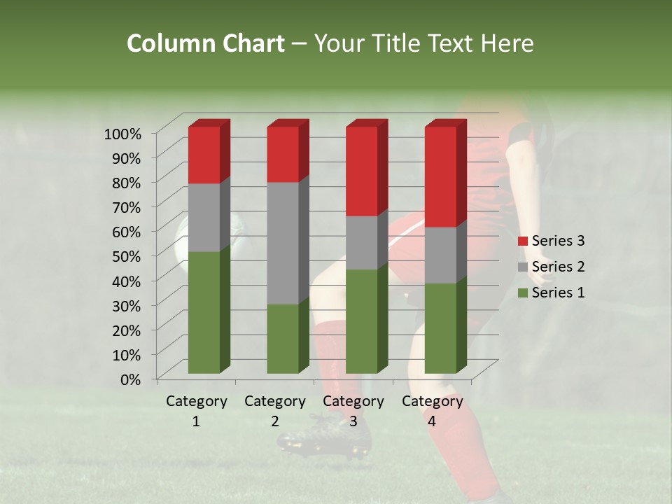 Girl On Soccer Field 22 PowerPoint Template