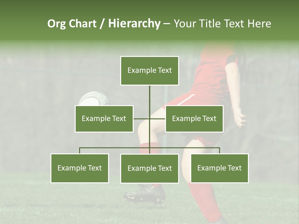 Girl On Soccer Field 22 PowerPoint Template