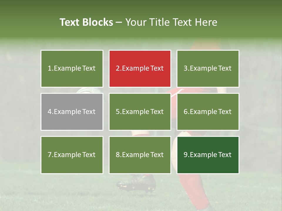 Girl On Soccer Field 22 PowerPoint Template